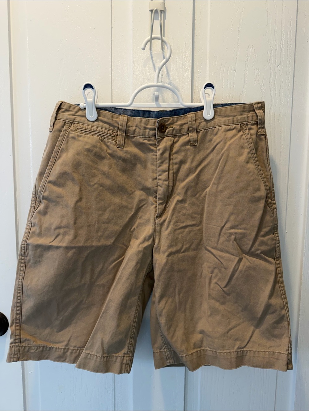 Polo by Ralph Lauren Tan Flat-Front Cotton Shorts